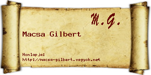 Macsa Gilbert névjegykártya